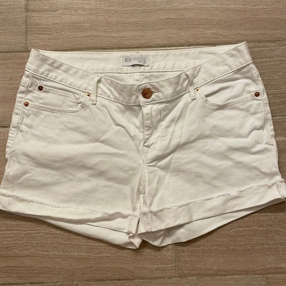 Express White Jean Shorts